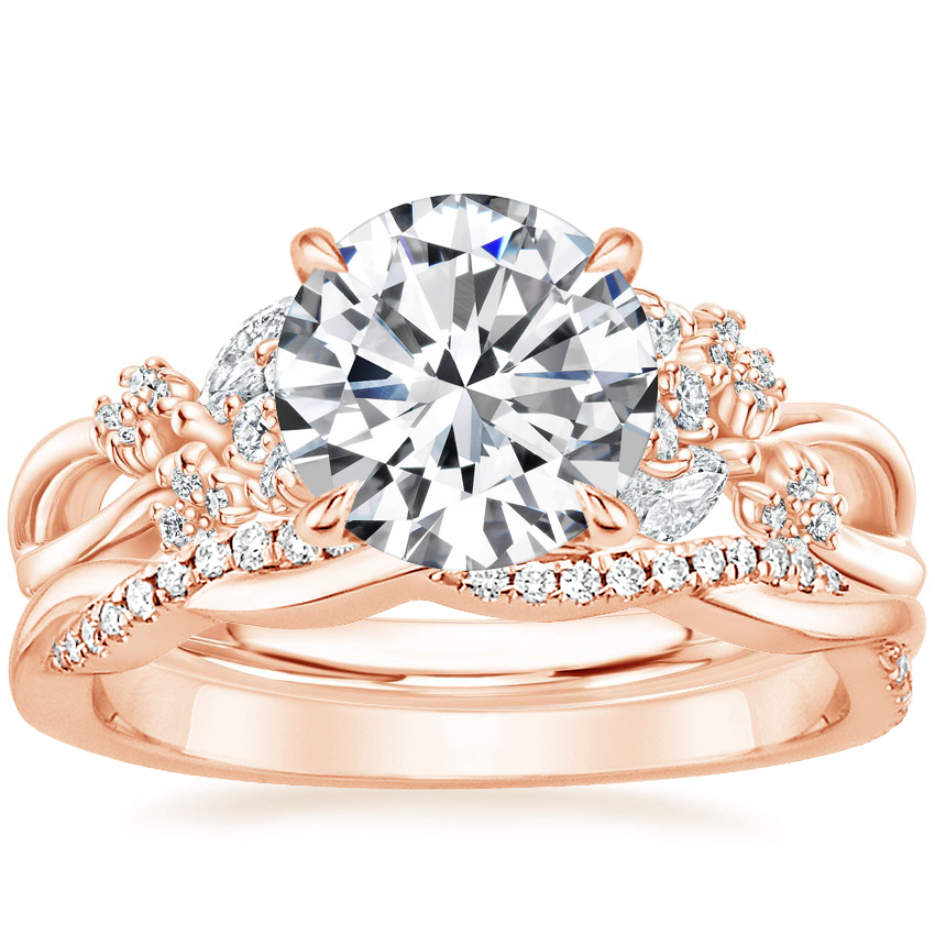14K Rose Gold Summer Blossom Diamond Ring 1 4 ct. tw. with